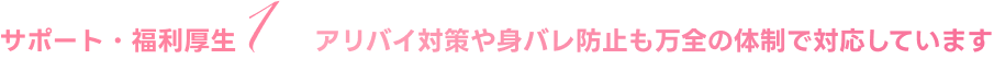 アリバイ対策や身バレ防止も万全の体制で対応しています